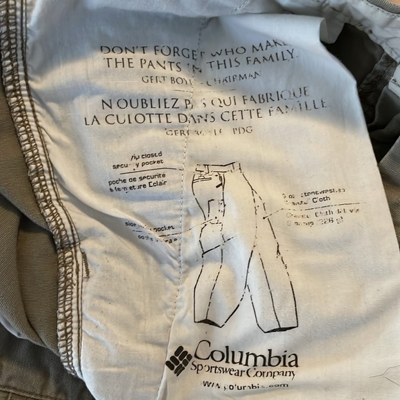 Columbia Cargo Carpenter Pants Straight Leg Khaki Men’s‎ Hiking Outdoor Size 32 - Picture 8 of 10